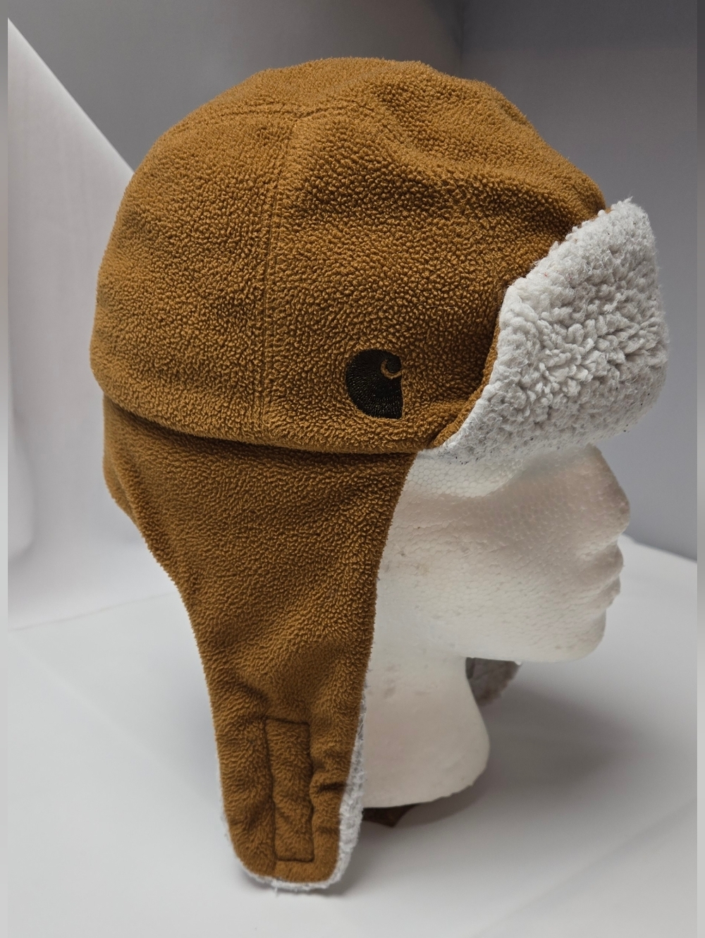 Carhartt Brown Sherpa-Lined Trapper Hat
